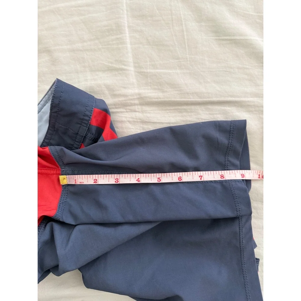 Fair Harbor Mens Board‎ Shorts Red Navy Blue Colorblock Swim Trunks Size 30